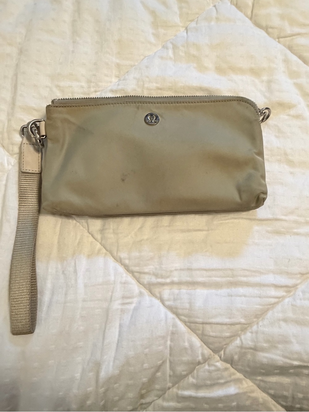 lululemon athletica Neutral Beige Wristlet with Removable Strap